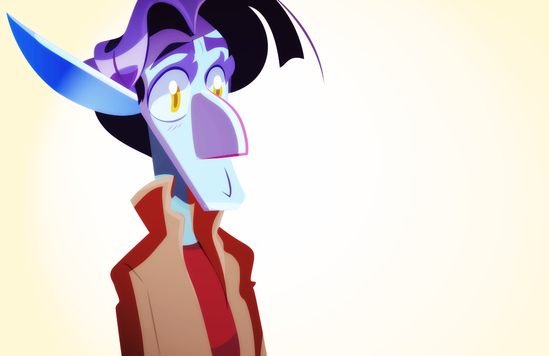 Veils eyes widen as he thinks about Gemini leaving.