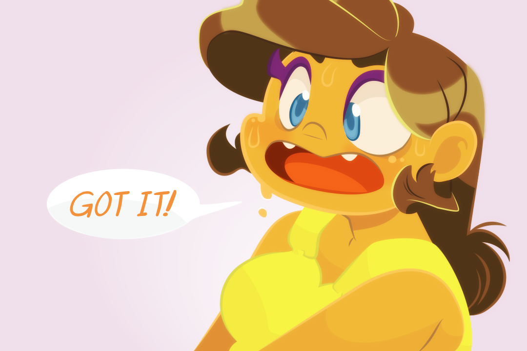 “Got it!”, Gemini announces. Her brow dripped in stress sweat