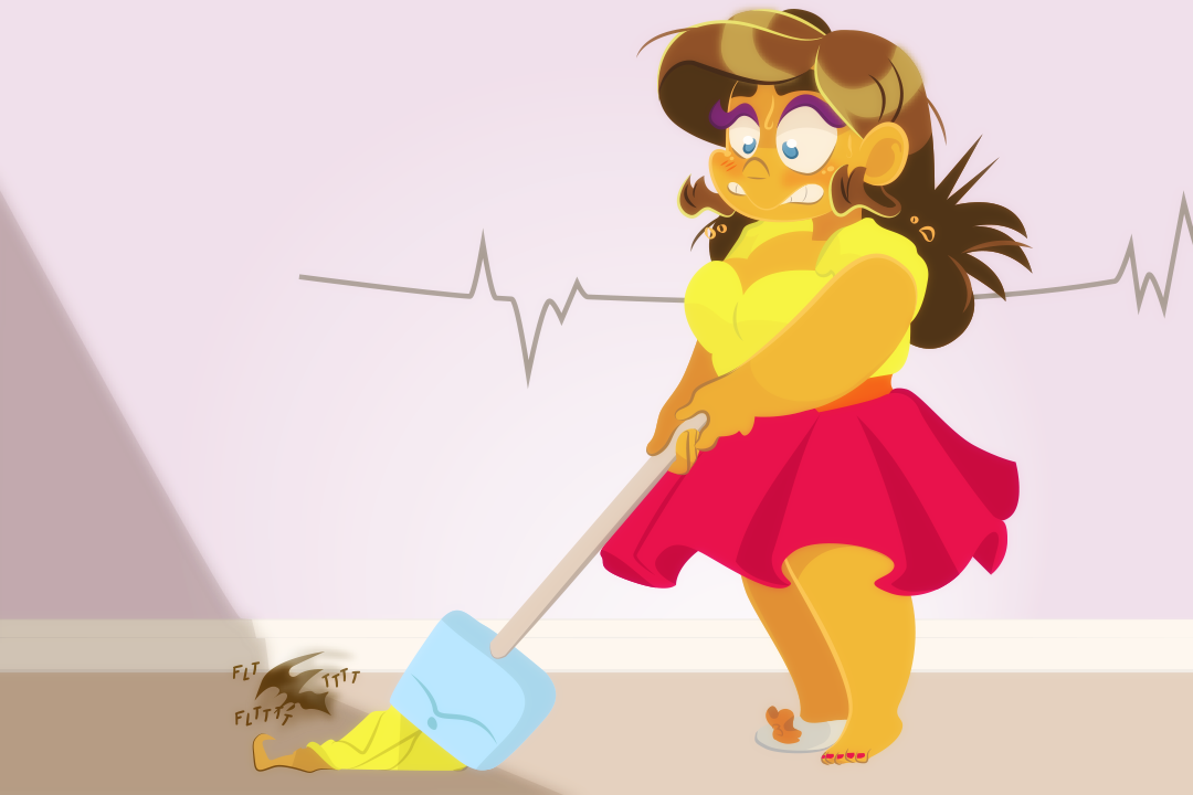 Underneath the bristles of the broom, the dragon's wings flit about. Gemini's heart skips.