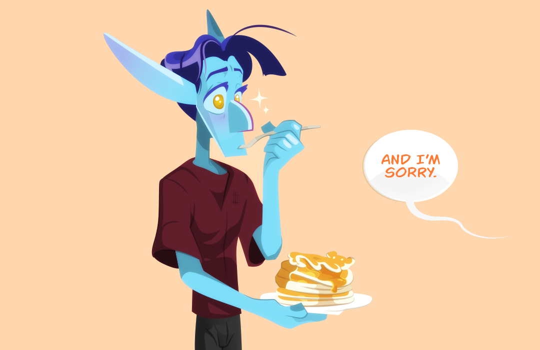 "And I'm Sorry", Gemini apologises. Despite himself, Veil is happy to hear it, if a bit surprised. A small blush tints his cheeks.