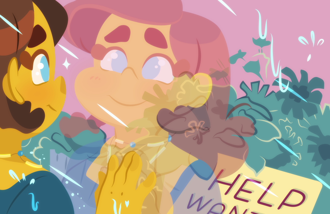 Gemini moves closer to the window, smiling at the sign. Despite the miserable experiences she's has, there's still some hope. 