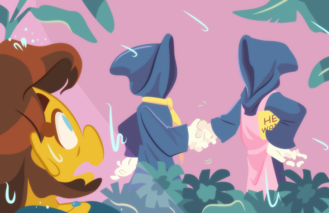 Gemini watches the shop owner shake hands with another wraith, dressed in their best with a tie. Gemini's opportunity here is gone.