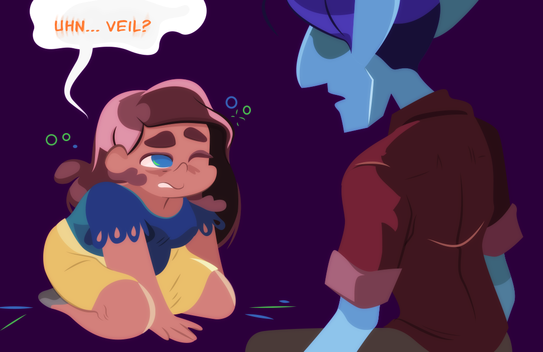 "uhn...Veil?" Gemini asks woozily.