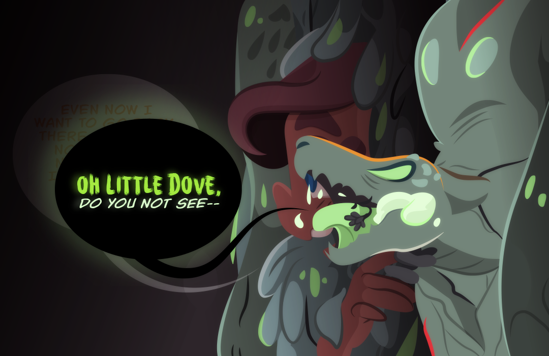 "Oh little dove, do you not see—" Barley interrupts Gemini.