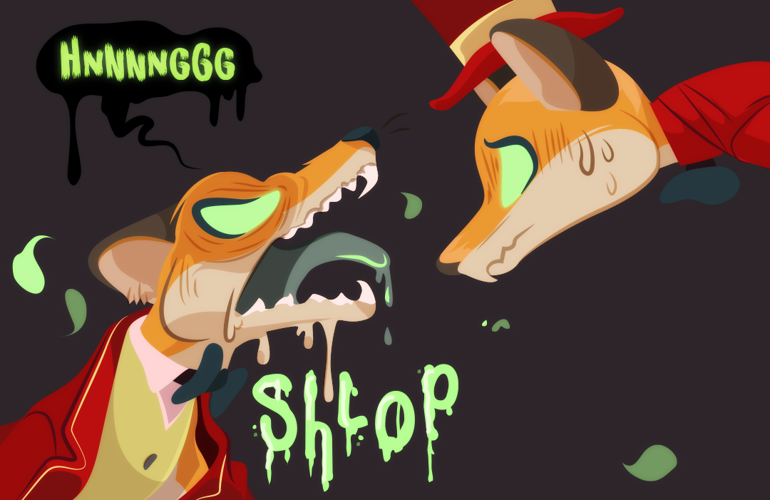 "HNNNNGGG," Barley groans, as she pries herself from the floor with a wet SHLOP sound.