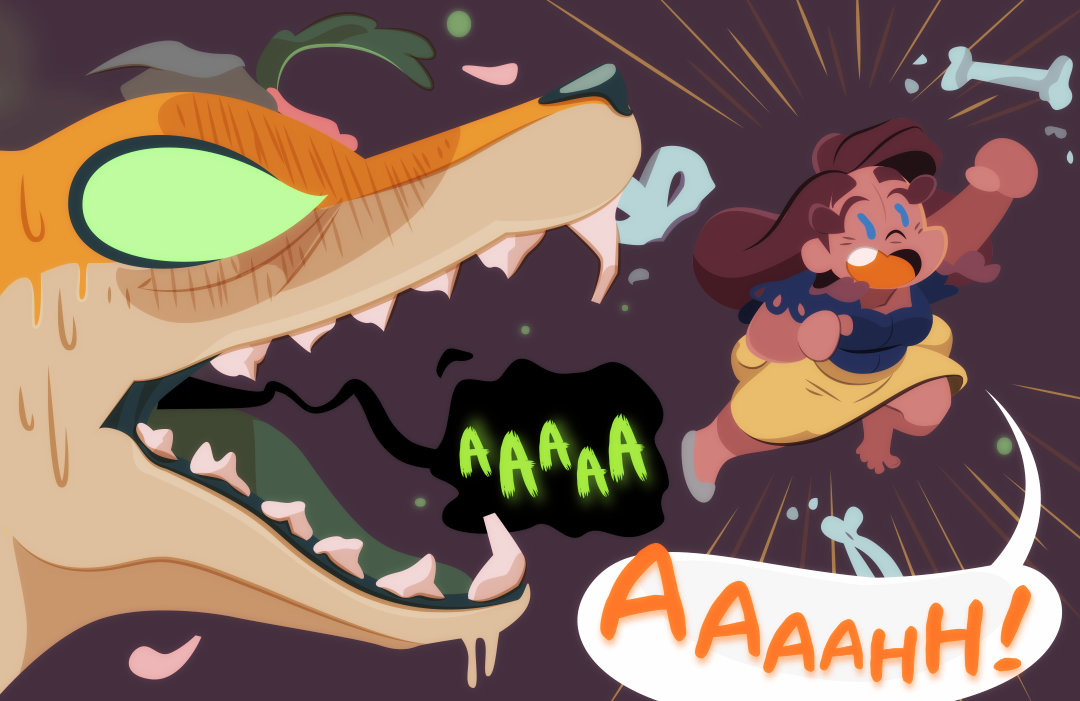 Gemini BUSTS out from beneath the bleachers with extraordinary strength. "AAAAHH!" she screams. "aaaa" Barley finishes her intial shout.